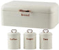 Totally 4Pc Breadbin Combo Colour White Retail Box Out of