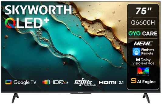 Skyworth 75-Inch Q6600H 4K UHD QLED Google TV